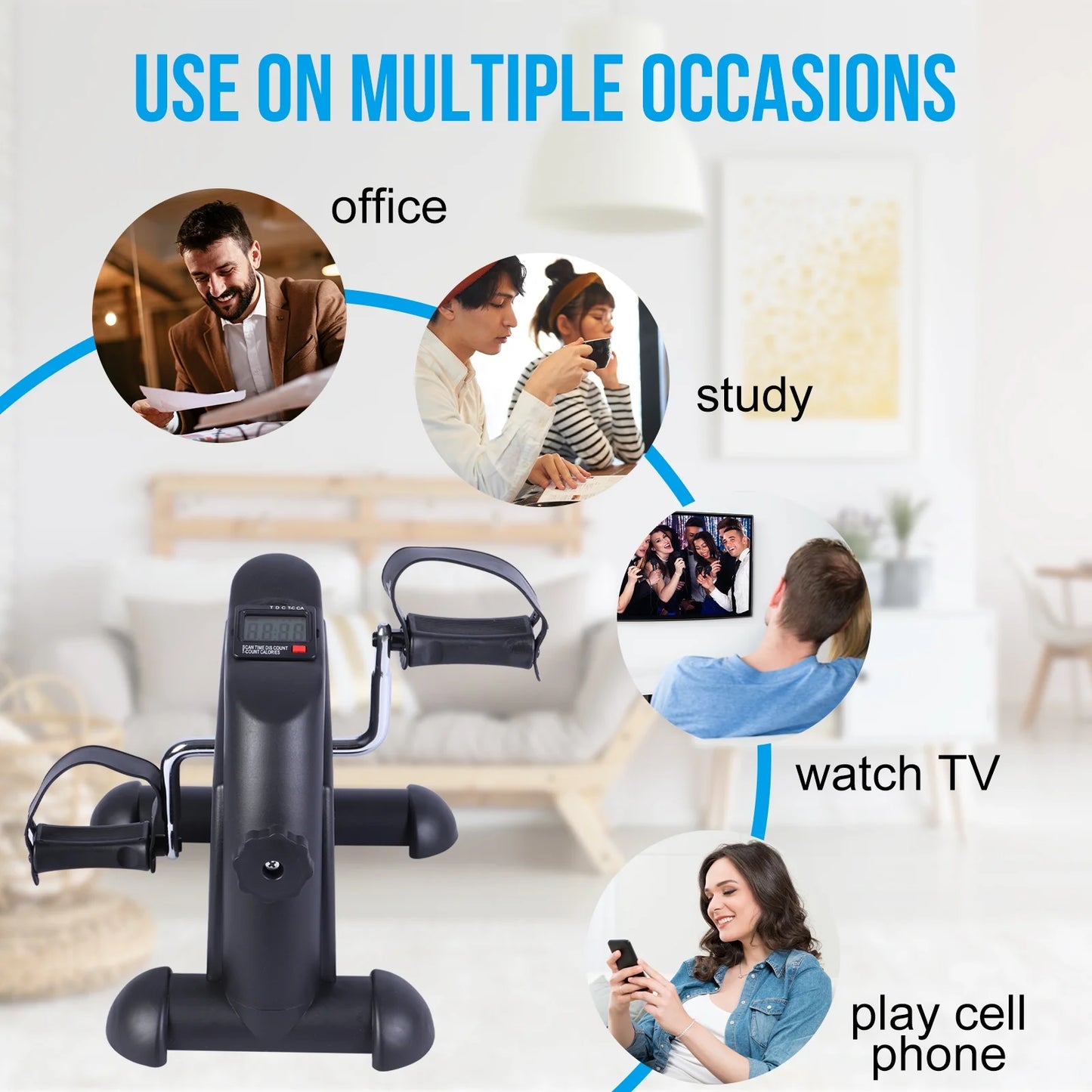 Desk Bike Pedal Exerciser, Mini Exercise Bike