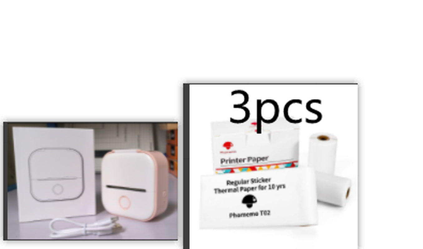 Portable Mini Thermal Label Printer Home Photo Printer Student Wrong Question Printer Bluetooth-Compatible Mini Label Printer Price Tag